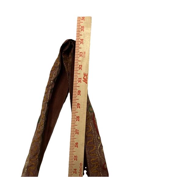 hobo Bag purple Elephant Embroidered Sequins Festival Peasant Goth Purse Hippie - Picture 7 of 7